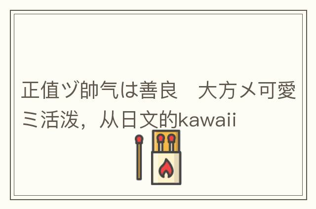 正值ヅ帥氣は善良　大方メ可愛ミ活潑，從日文的kawaii