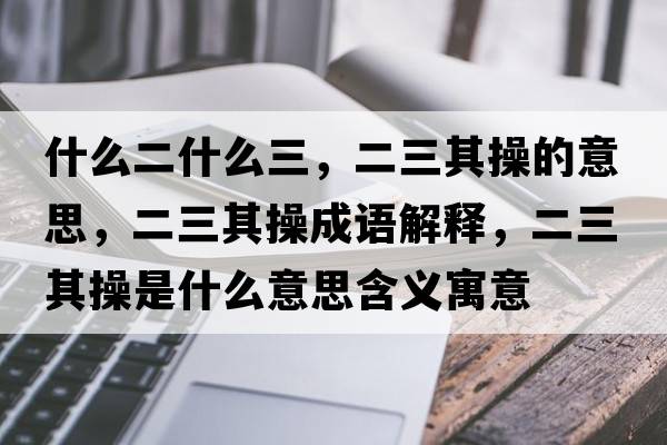 什么二什么三，二三其操的意思，二三其操成語(yǔ)解釋，二三其操是什么意思含義寓意