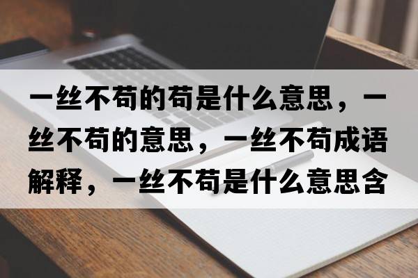 一絲不茍的茍是什么意思，一絲不茍的意思，一絲不茍成語解釋，一絲不茍是什么意思含義寓意