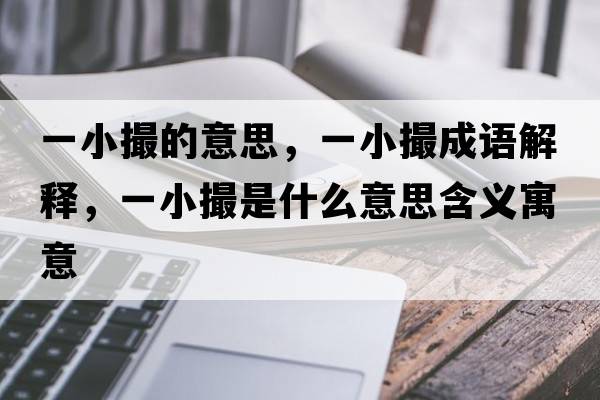 一小撮的意思，一小撮成語解釋，一小撮是什么意思含義寓意