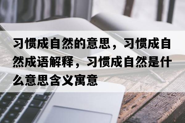 習(xí)慣成自然的意思，習(xí)慣成自然成語解釋，習(xí)慣成自然是什么意思含義寓意